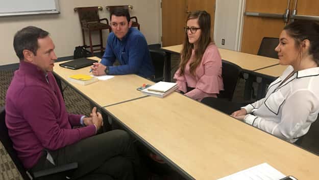 CSL students participate in mock interviews.