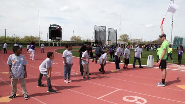Track and field events with the Virginia Special Olympics.