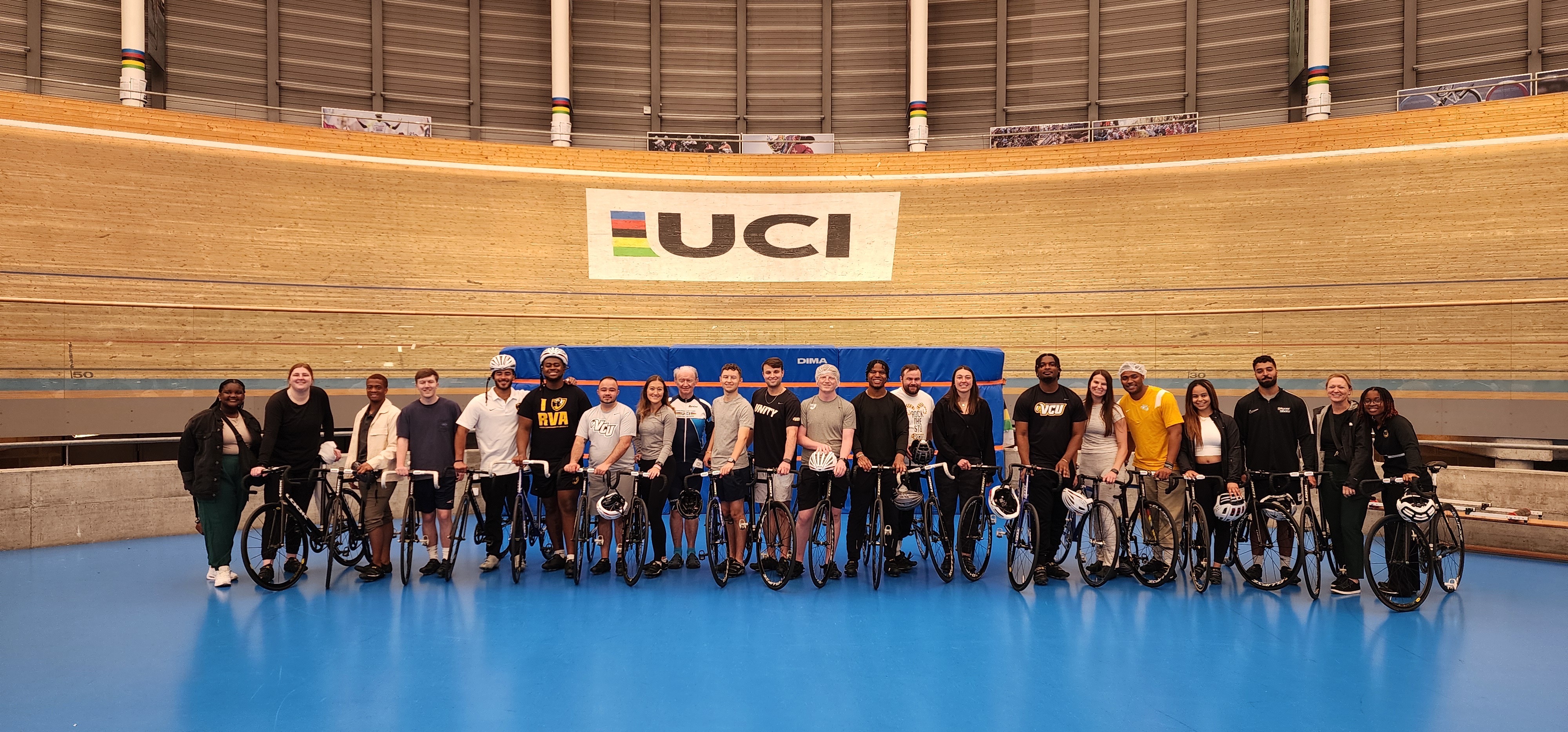 Cycling at UCI Headquarters in Lausanne, Switzerland